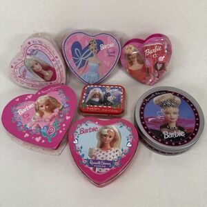 Vintage 1990s Mattel Barbie Russell Stover Candy Tin Stickers Mixed Lot Hearts